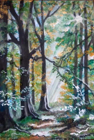 Painting titled "The path to light" by Anisia Grigor, Original Artwork, Acrylic