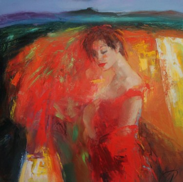 Картина под названием "Like a premonition" - Galina Anisimova, Подлинное произведение искусства, Масло Установлен на Деревян…