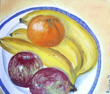 Painting titled "Fruits" by Elena Aniskina, Original Artwork, Oil