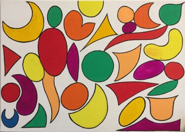 Картина под названием "Fruits" - Anita And Co, Подлинное произведение искусства, Масло