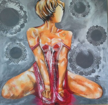 Painting titled "la position" by Anita Boche, Original Artwork, Acrylic