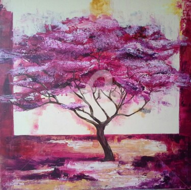 Painting titled "l abre imaginaire" by Anita Boche, Original Artwork, Acrylic