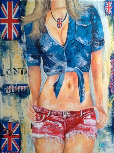 Pintura titulada "made in london" por Anita Boche, Obra de arte original, Acrílico