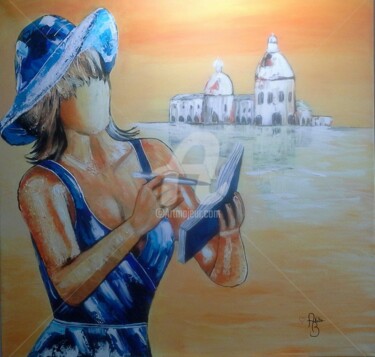 Painting titled "croquis a VENISE" by Anita Boche, Original Artwork, Acrylic