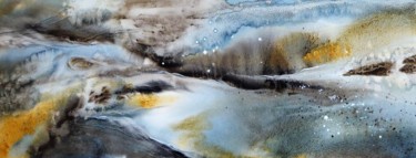 Peinture intitulée "Horizon gris" par Anita Bruzzo, Œuvre d'art originale, Aquarelle