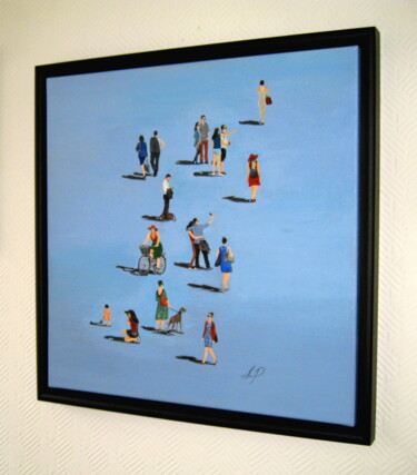 Картина под названием "City Life" - Anita Burnaz, Подлинное произведение искусства, Масло