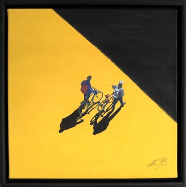 Painting titled "Yellow" by Anita Burnaz, Original Artwork, Oil