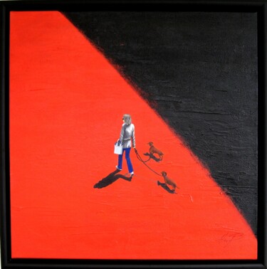 Pittura intitolato "RED" da Anita Burnaz, Opera d'arte originale, Olio