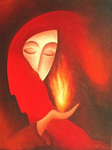 Painting titled "für immer und niema…" by Anita Burnaz, Original Artwork