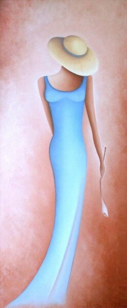 Painting titled "pretty woman" by Anita Burnaz, Original Artwork