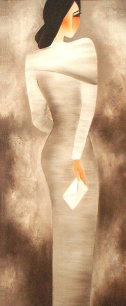 Painting titled "last letter" by Anita Burnaz, Original Artwork