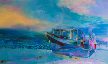 Pittura intitolato "Little Bay by dawn,…" da Anita Gryz, Opera d'arte originale, Olio