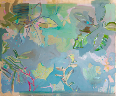 Painting titled "Caribbean leaves" by Anita Gryz, Original Artwork, Acrylic