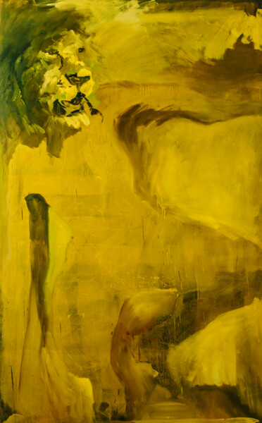 Painting titled "Lion woman" by Anita Gryz, Original Artwork, Oil