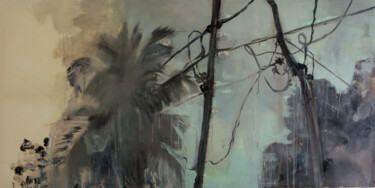 Painting titled "Wire tree" by Anita Gryz, Original Artwork, Oil