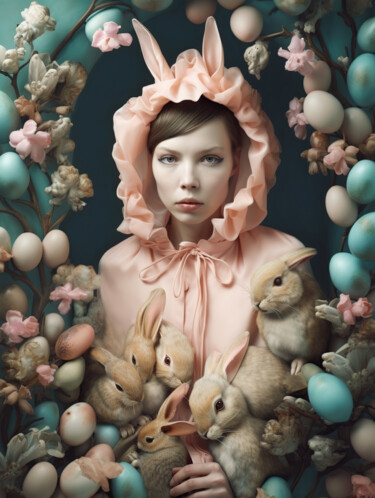 Arte digital titulada "Easter Magic No1" por Anita Kalmar, Obra de arte original, Impresión digital