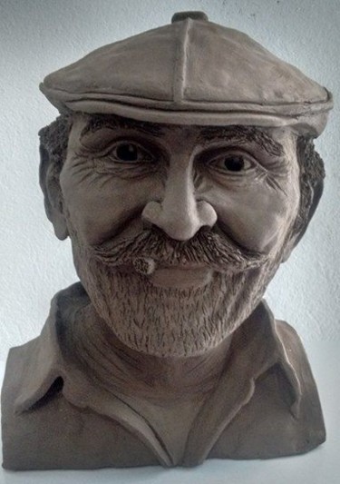 Sculpture titled "Sr Dito" by Anita Seixas, Original Artwork, Clay