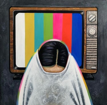 "No signal" başlıklı Tablo Анита Тураджанова tarafından, Orijinal sanat, Zamklı boya