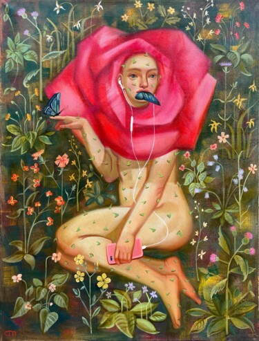 Картина под названием "Неудобная" - Анита Тураджанова, Подлинное произведение искусства, Масло