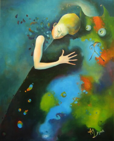 Malerei mit dem Titel "Hug Needed" von Anita Zotkina, Original-Kunstwerk, Öl