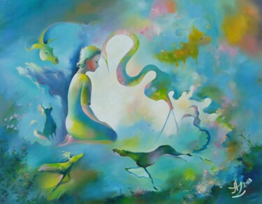 Malarstwo zatytułowany „Feeling Oneness” autorstwa Anita Zotkina, Oryginalna praca, Olej