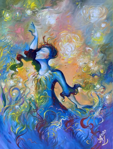 Painting titled "Dancing within the…" by Anita Zotkina, Original Artwork, Oil