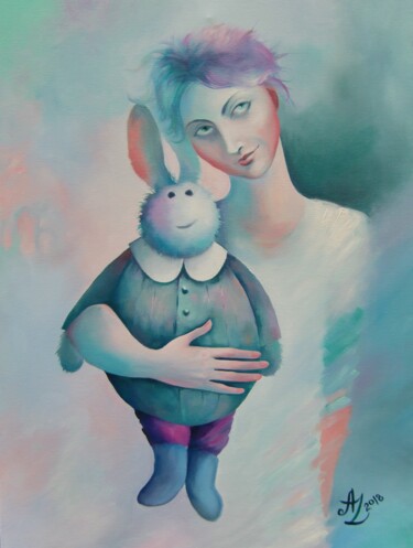 Картина под названием "Old Friend" - Anita Zotkina, Подлинное произведение искусства, Масло