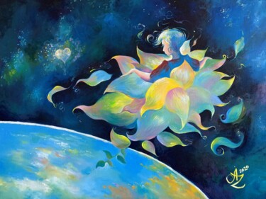 Painting titled "Flying High" by Anita Zotkina, Original Artwork, Oil