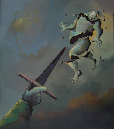 Malerei mit dem Titel "Story Orc - Illustr…" von Anita Zotkina, Original-Kunstwerk, Acryl
