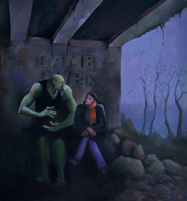 Painting titled "Story Troll - Artwo…" by Anita Zotkina, Original Artwork, Acrylic