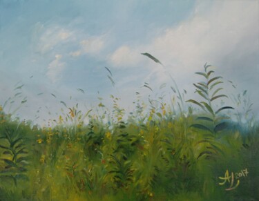 Pintura titulada "Vermont Meadow" por Anita Zotkina, Obra de arte original, Oleo