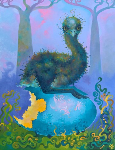 Malerei mit dem Titel "First Day on Earth" von Anita Zotkina, Original-Kunstwerk, Öl