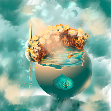Digital Arts titled "Fairy home. Digital…" by Anna Zorina, Original Artwork, 2D Digital Work