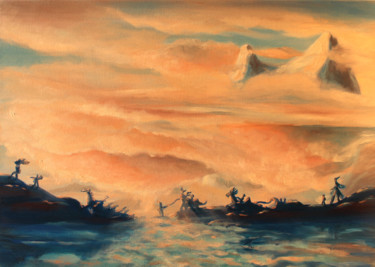 Malerei mit dem Titel "Caravan" von Anna Zorina, Original-Kunstwerk, Öl