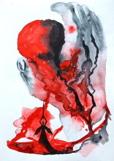 Painting titled "Liberation" by Anna Zorina, Original Artwork, Watercolor