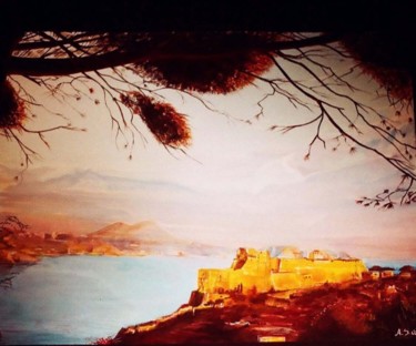Pittura intitolato "Golfo di Baia" da Aniello Scannapieco, Opera d'arte originale
