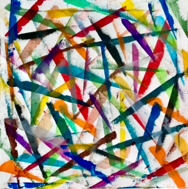 Peinture intitulée "Colourful Painting" par Anja Hofmann, Œuvre d'art originale, Acrylique Monté sur Châssis en bois