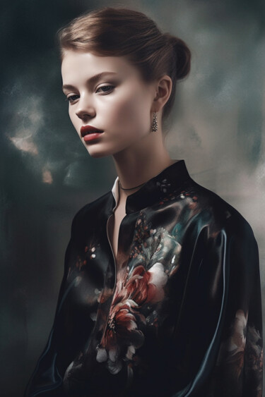 Digitale Kunst mit dem Titel "Fashion portrait of…" von Anja Rudko, Original-Kunstwerk, KI-generiertes Bild