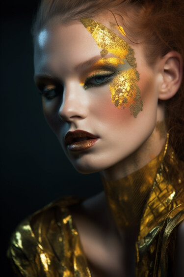 Цифровое искусство под названием "Golden Eleans of th…" - Anja Rudko, Подлинное произведение искусства, Изображение, сгенери…