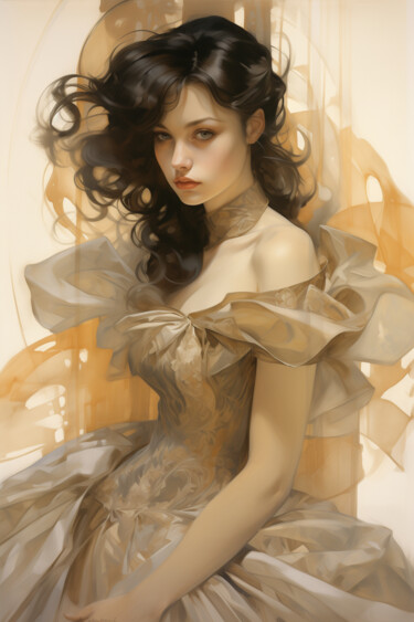 Digital Arts titled "Elegy of Beauty No.…" by Anja Rudko, Original Artwork, AI generated image