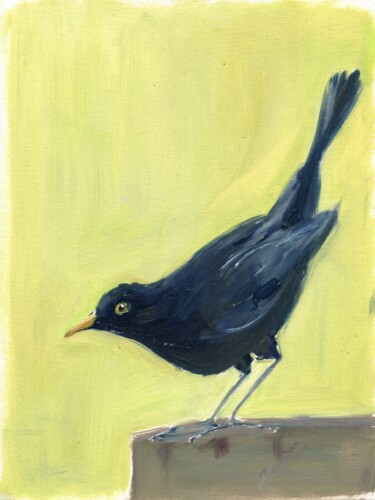 Painting titled "Bird 1" by Anja Rudko, Original Artwork, Oil