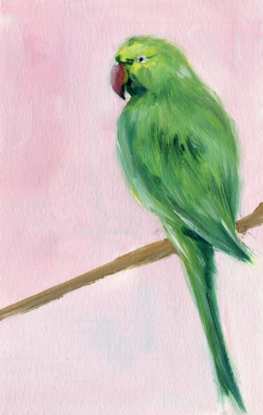 Malerei mit dem Titel "Bird 2" von Anja Rudko, Original-Kunstwerk, Öl