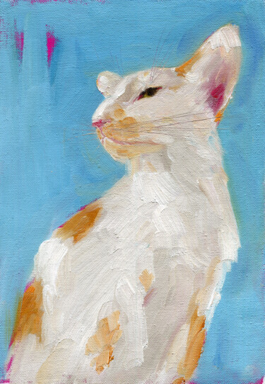 Ζωγραφική με τίτλο "Cat 8" από Anja Rudko, Αυθεντικά έργα τέχνης, Λάδι