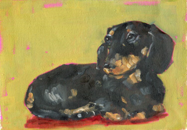 Pittura intitolato "Dog 2" da Anja Rudko, Opera d'arte originale, Olio