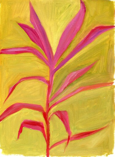 Картина под названием "Flower 3" - Anja Rudko, Подлинное произведение искусства, Масло
