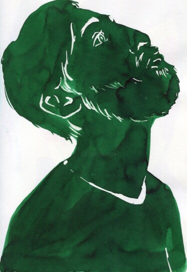 Schilderij getiteld "Ink sketch 2" door Anja Rudko, Origineel Kunstwerk, Inkt