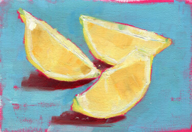 Ζωγραφική με τίτλο "Lemon 2" από Anja Rudko, Αυθεντικά έργα τέχνης, Λάδι