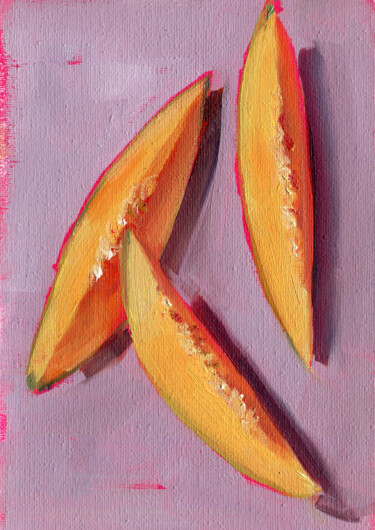 Картина под названием "Melon" - Anja Rudko, Подлинное произведение искусства, Масло