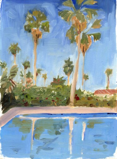 Malerei mit dem Titel "Palms 1" von Anja Rudko, Original-Kunstwerk, Öl
