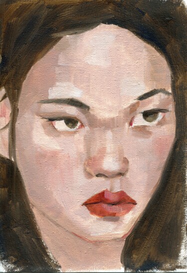 Pittura intitolato "Portrait 1" da Anja Rudko, Opera d'arte originale, Olio